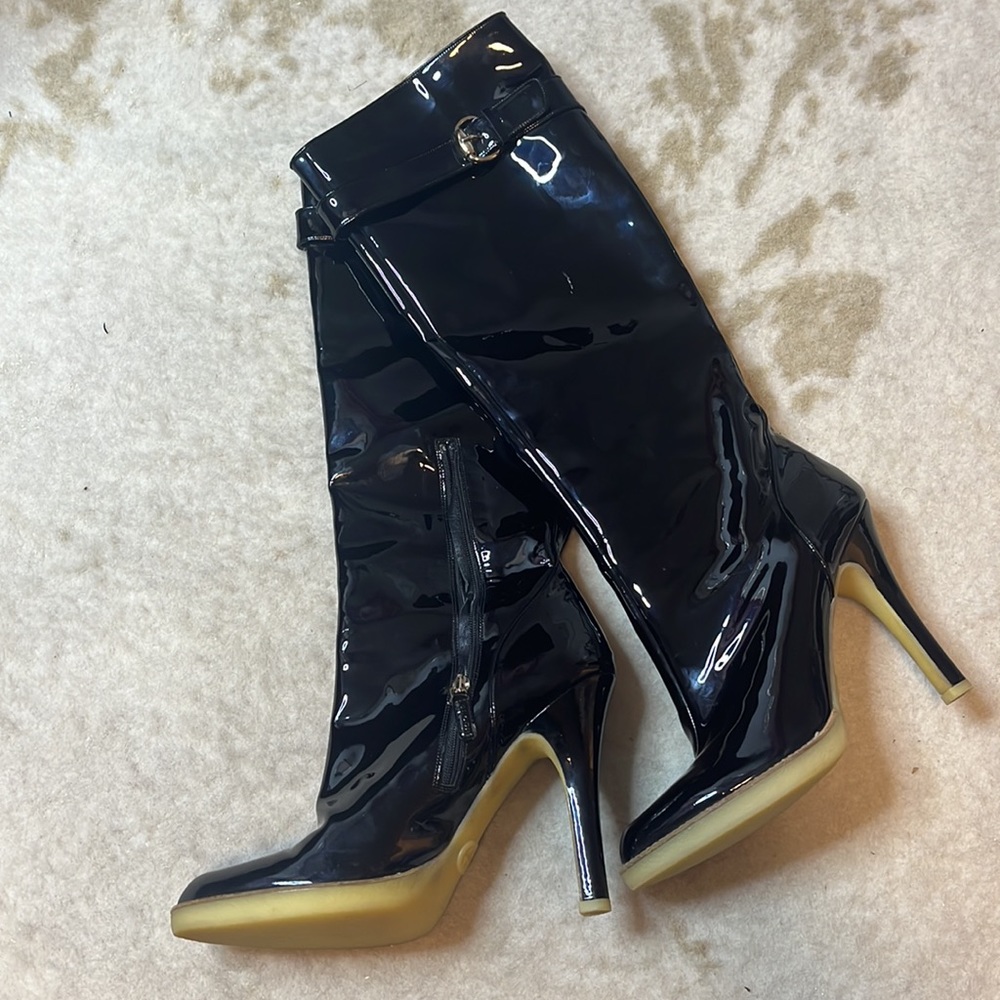 GUCCI Patent knee high boots - Picture 11 of 11